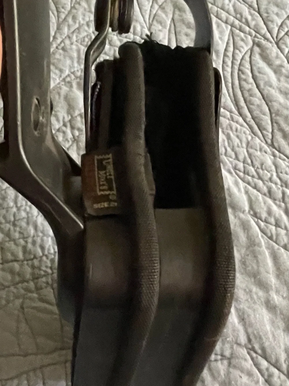 Bucheimer Basketweave Belt  Sz.36  Black  Uncle Mike's Sidekick Holster  Size 21
